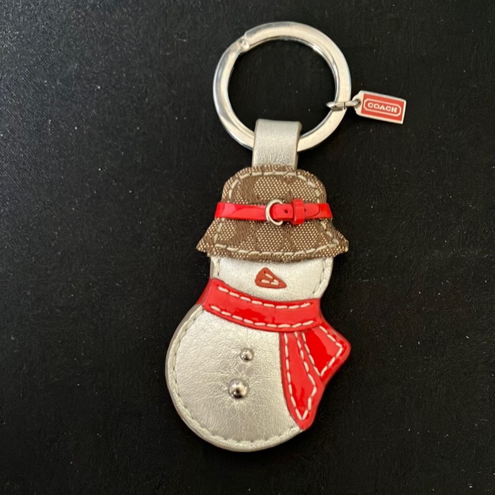 Coach Snowman Keychain